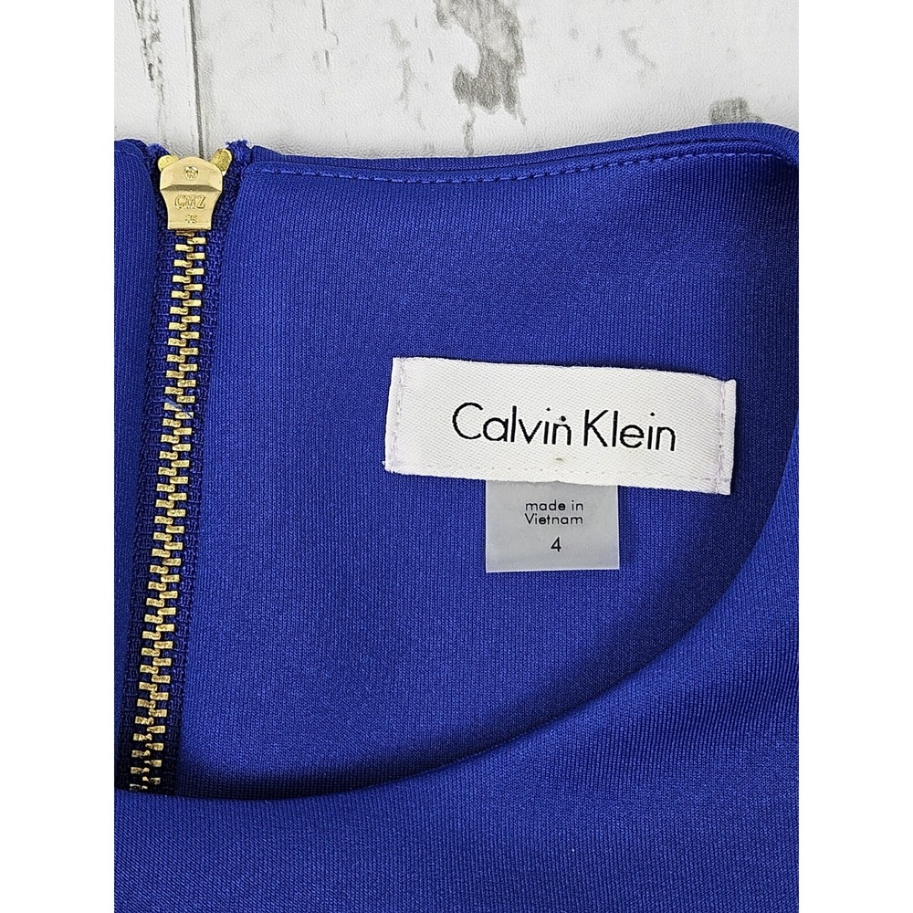 Calvin Klein Women Dress 4 Cold Shoulder Sheath - Picture 10 of 11